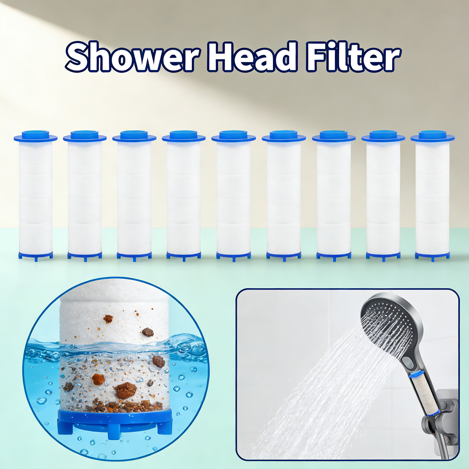 Shower Valve Cartridge - 20Pcs 교체용 샤워 필터 카트리지 샤워