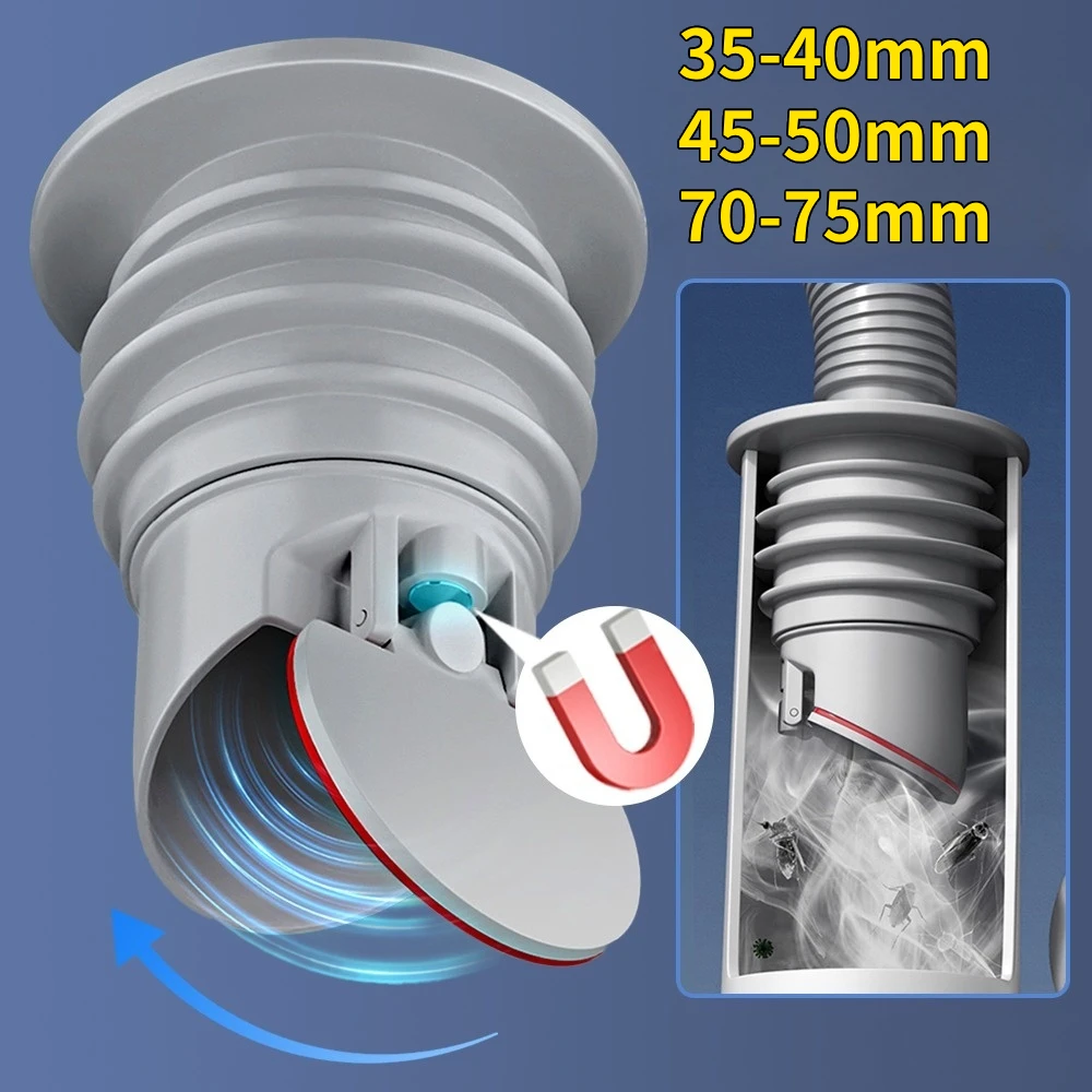 Drain Pipe Clip - 70-75mm 실리콘 배수구 주방 싱크대 플러그