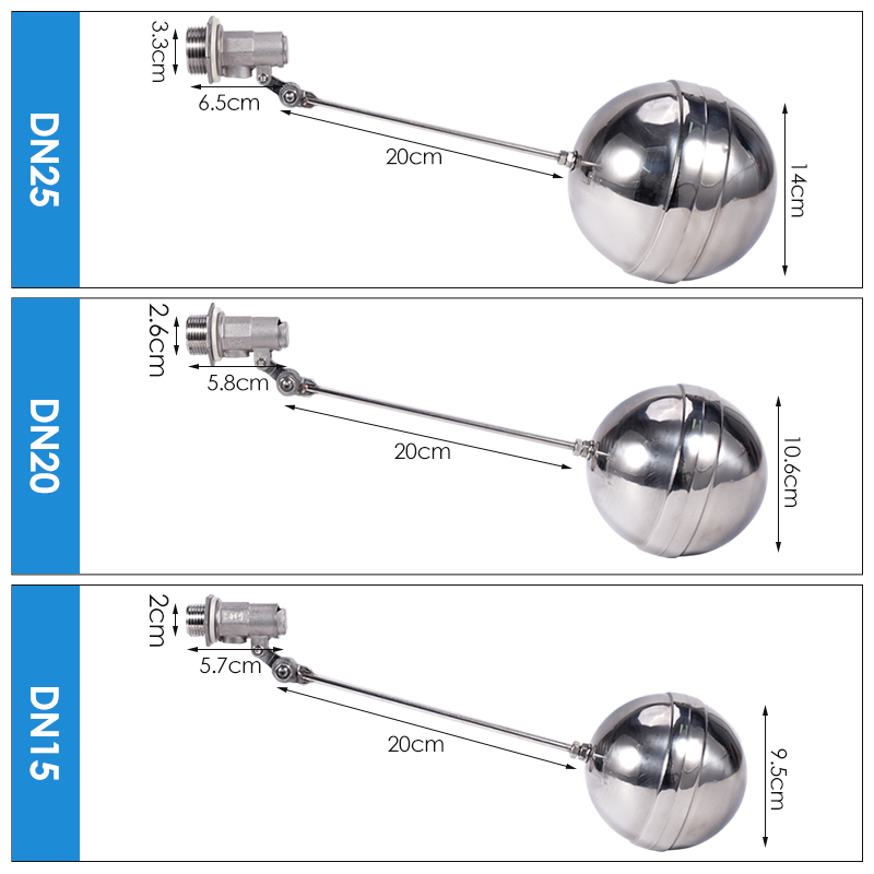 DN15/20/25 조정 가능한 플로트 볼 밸브 스테인 - Float Ball Valve 리뷰 및 가격