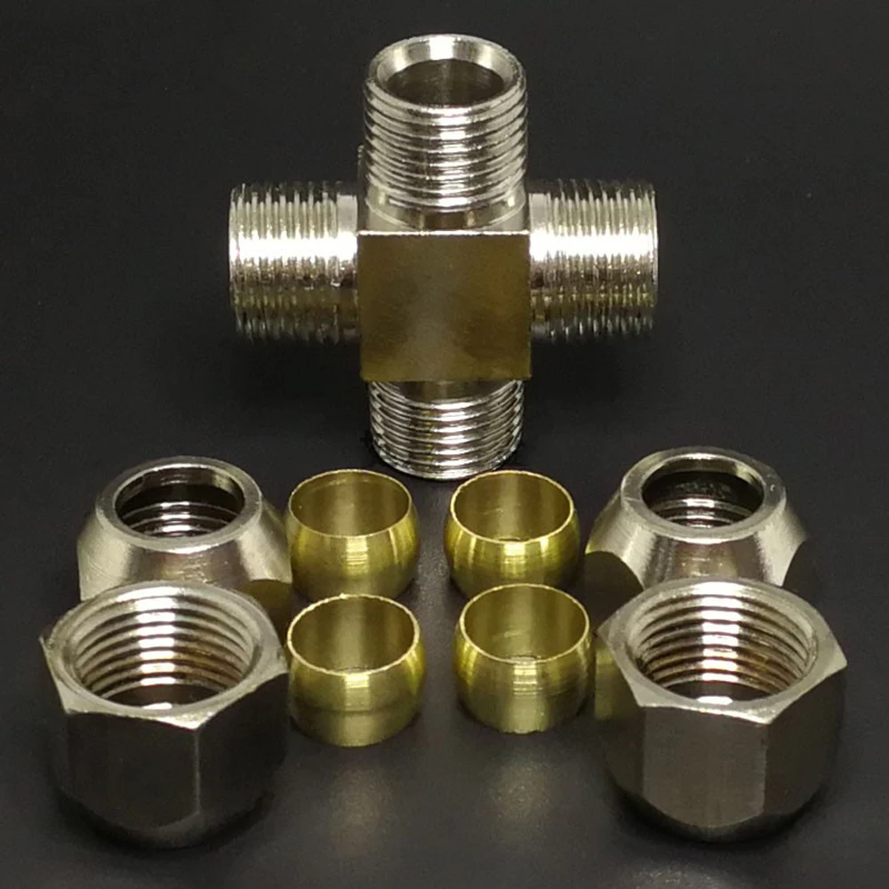 6/8/10/12mm 외경 튜브용 4방향 압축 유니온  - Compression Fitting Brass 리뷰 및 가격