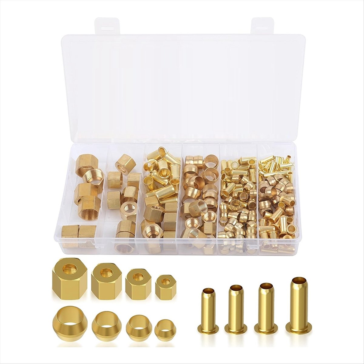 AT16 180PCS 압축 피팅 모음 키트-(1/4인치 - Compression Fitting Brass 리뷰 및 가격