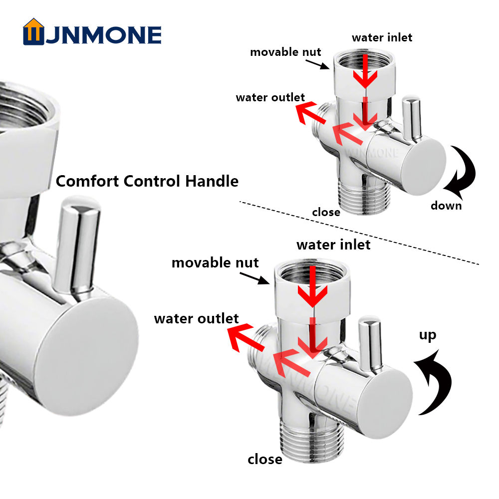 블랙 실버 3 웨이 T-어댑터 분배기 밸브 욕실 샤워  - Shower Valve Cartridge 리뷰 및 가격