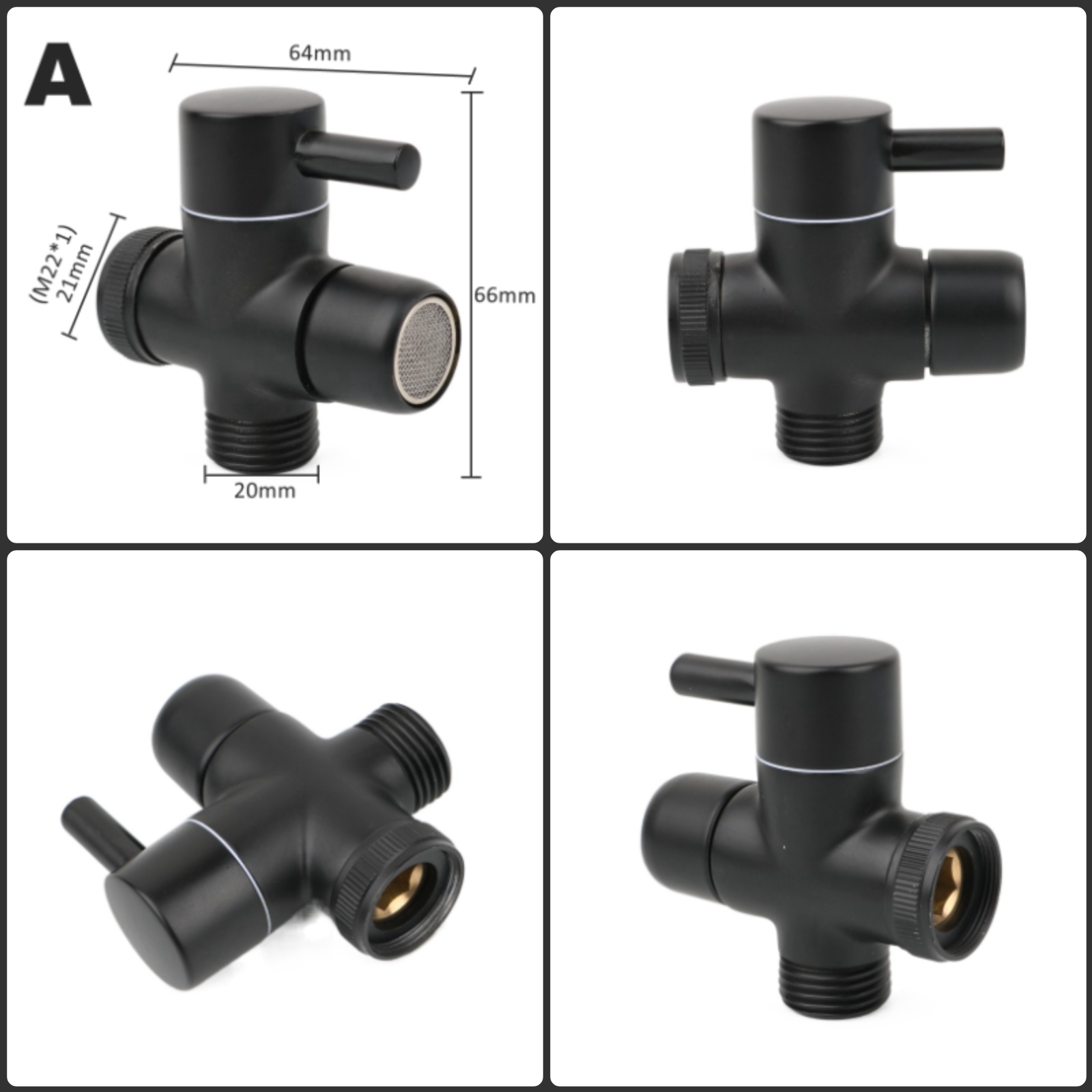 검은 황동 샤워 팔 어댑터 G1/2 ''G3/4 샤워  - Shower Valve Cartridge 리뷰 및 가격