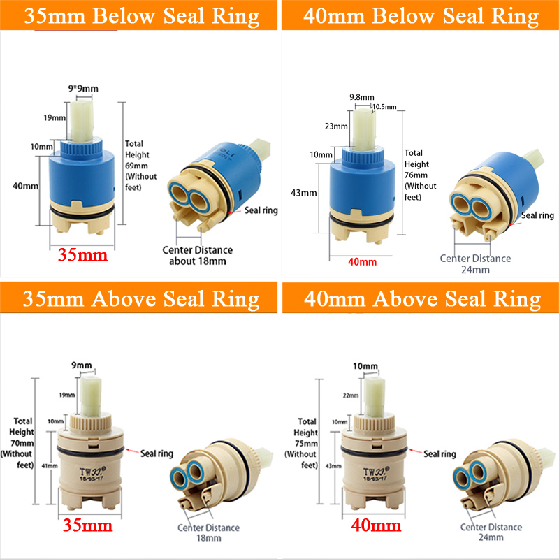 탭 믹싱 하이 스풀 밸브 35mm/40mm 세라믹 카트 - Shower Valve Cartridge 리뷰 및 가격